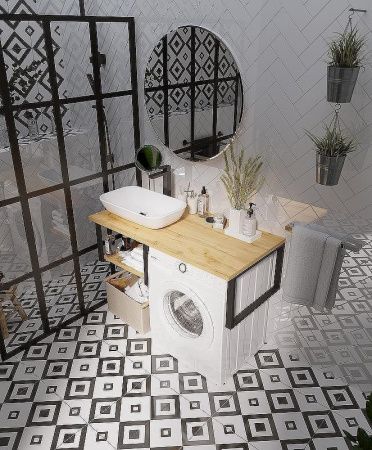 Столешница 1MarKa Grunge Loft Ц0000004100 120х60 накладная цвет коричневый