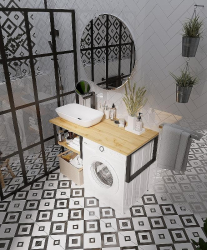 Столешница 1MarKa Grunge Loft Ц0000004100 120х60 накладная цвет дуб вотан - фото 5