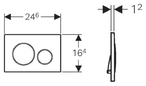 Клавиша смыва механическая Geberit Sigma 20 115.882.DW.1 цвет черный - фото 2