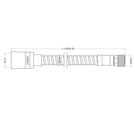 Душевой шланг LeMark LE8036S хром