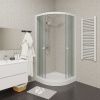 Душевой уголок Parly ZF81 80х80 стекло матовое профиль белый с поддоном