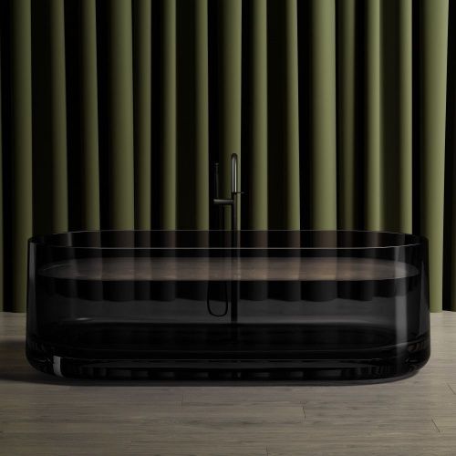 Ванна из полиэфирной смолы Abber Kristall AT9708Onyx 170х75 отдельностоящая овальная