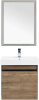 Комплект мебели: тумба с раковиной + зеркало Aquanet Nova Lite 00254215 61x46x137 напольный/подвесной цвет коричневый