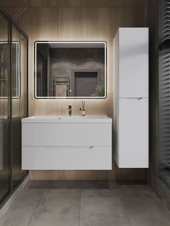 Тумба с раковиной Orange Line Li-100Tuw+RA100 100х50 цвет белый