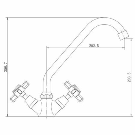 Смеситель для кухни Fashun A4124 на мойку хром