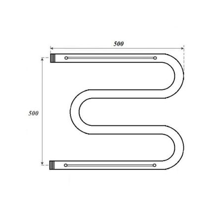 Полотенцесушитель водяной Point М-образный PN38555P 50х55 хром