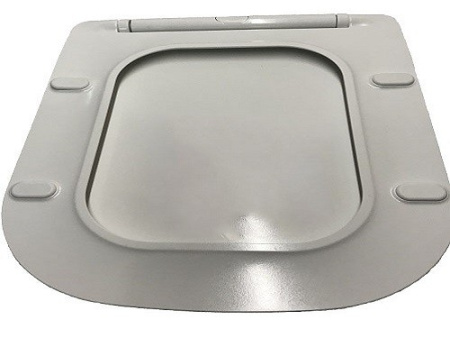 Унитаз приставной CeramaLux 3170 белый глянцевый с сиденьем микролифт безободковый каскадный смыв