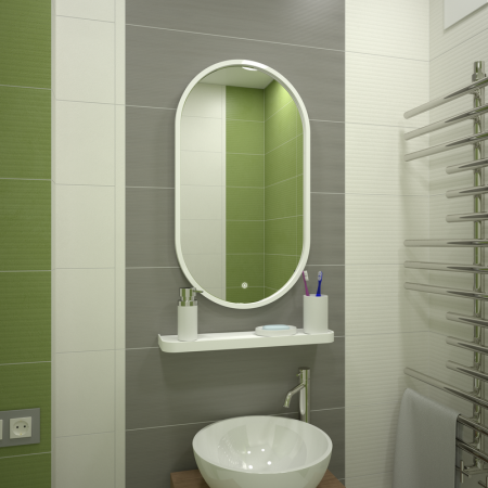 Зеркало Continent Prime White ЗЛП1099 50х80 подвесное