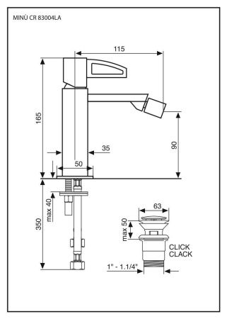 Смеситель Emmevi Minu 83004LA/CR на биде хром
