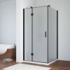 Душевой уголок Vegas-Glass AFP-Fis TUR+NOVO AFP-Fis NOVO 80*100 02М 10 L 100х80 стекло матовое профиль черный без поддона