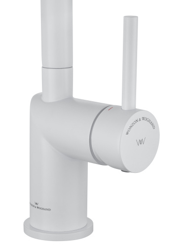 Смеситель для кухни Wonzon & Woghand WW-6018-MW на мойку/столешницу белый - фото 5
