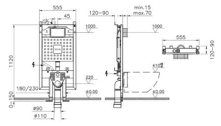 Инсталляция для унитаза Vitra V8 768-5800-01