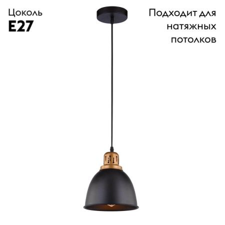 Светильник подвесной Arte Lamp Eurica (Еурица) A4245SP-1BK