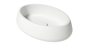 Раковина из искусственного камня Zenon Elipse 4000.000.000.000.39676 60х42 накладная цвет белый матовый