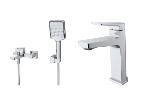 Комплект смесителей BelBagno ARDENTE ARDENTE-VASM/LVM-CRM настенный хром - фото 2