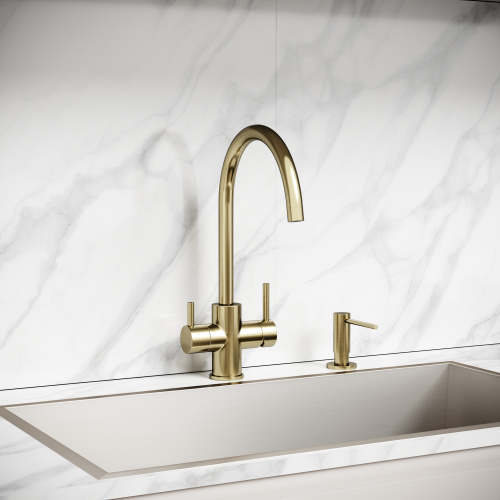 Смеситель для кухни Sancos Taper SC4012BG на мойку золото - фото 2