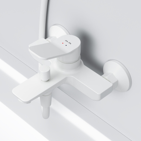 Смеситель для ванны и душа Am.Pm X-Joy F85A10033 настенный белый без термостата