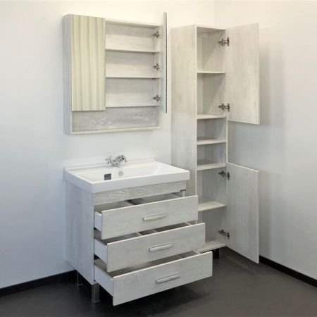 Тумба с раковиной Comforty Никосия 00004142204CF 80х50 напольная цвет серый