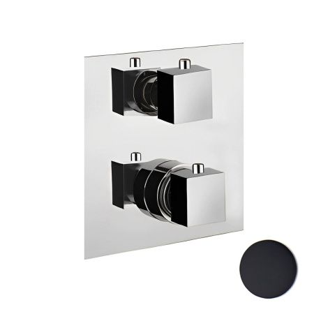 Смеситель для ванны и душа Webert Pegaso PE970902560 настенный черный с термостатом