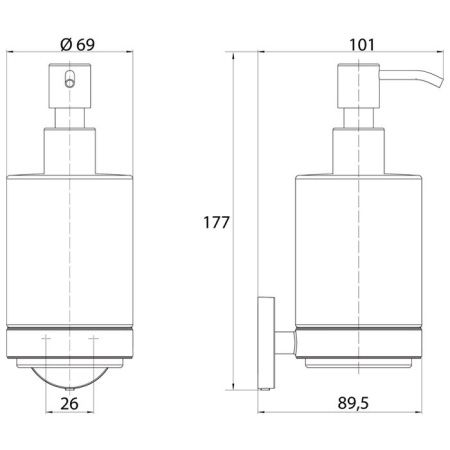 Дозатор Emco Round 4321 001 00