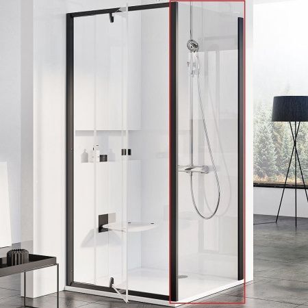 Душевая перегородка Ravak Pivot 90GA0300Z1 100х190 стекло прозрачное профиль черный