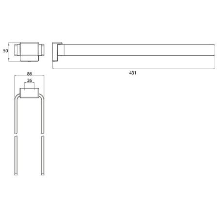 Полотенцедержатель Emco Cue 3250 001 43
