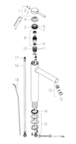 Смеситель Hansgrohe Zesis S 74730000 на раковину хром - фото 5