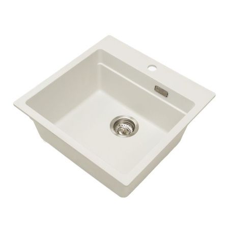 Кухонная мойка Grandex Aqua 500401 50х50 цвет белый поверхность матовая