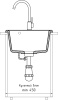 Кухонная мойка Granfest Quarz 17 серый 48х42 цвет серый поверхность матовая
