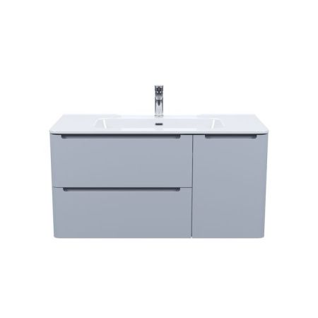 Тумба с раковиной Iddis Edifice EDI10L0i95K 100х50 подвесная цвет серый