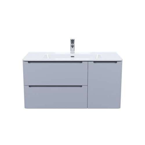 Тумба с раковиной IDDIS Edifice EDI10L0i95K 100х47х50 подвесная цвет серый - фото 2