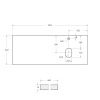Столешница BelBagno EK-120-AS-BL-R 120х50 накладная