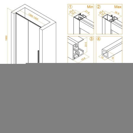 Душевая дверь RGW Stilvoll 32321214-14 140х195 стекло прозрачное профиль черный