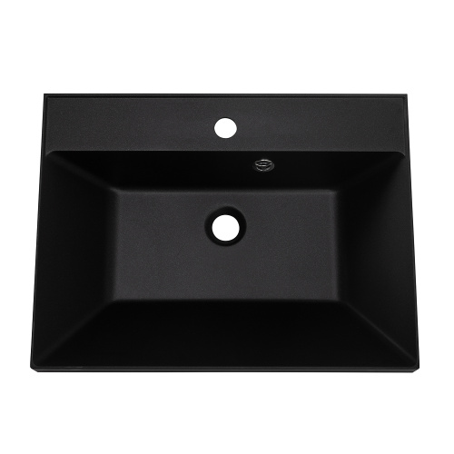 Раковина из искусственного камня BelBagno BB600/450-LV-ART-AST-NERO 60х45 накладная цвет черный матовый - фото 3