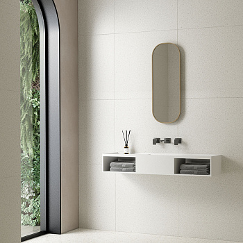 Раковина из искусственного камня Vincea VWB-6S212MW 120х40 подвесная цвет белый матовый без отверстий под смеситель