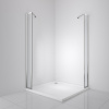 Боковая стенка BelBagno LUCE LUCE-30-FIX-C-Cr 30x195 стекло прозрачное профиль хром