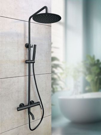 Душевая стойка AltroBagno Unione AltroBagnoUnione030209MB настенная цвет черный
