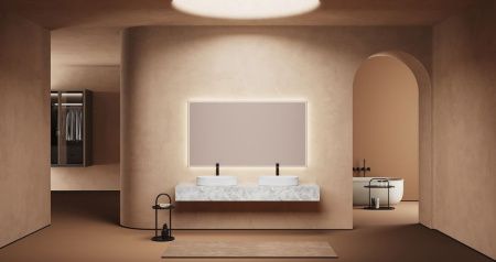 Раковина из сантехнического фаянса Abber BEQUEM AC2116MW 60х40 накладная цвет белый без отверстий под смеситель