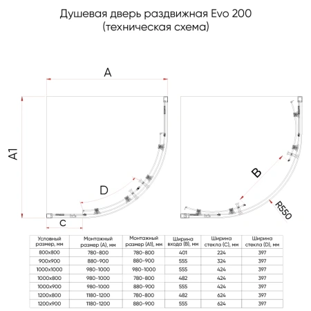 Душевой уголок Veconi Evo E2-CH-9090-01-C9 90х90 стекло прозрачное профиль хром без поддона