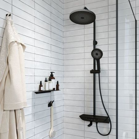 Душевая стойка Iddis SpaHome SPABLBTi06 настенная цвет черный