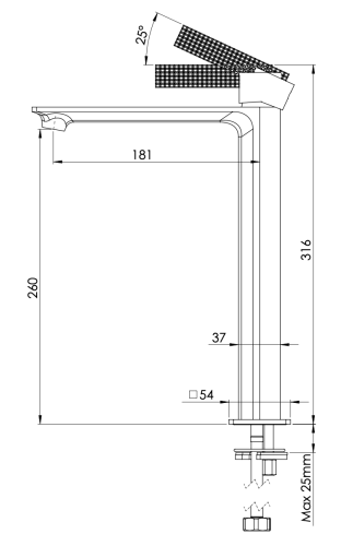 Смеситель Daniel Club ANC607B64 на раковину медь - фото 2