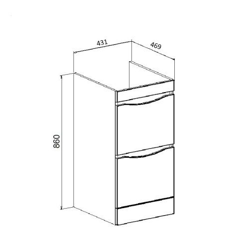 Тумба под раковину Runo Орион 00-00000145 40х50 напольная цвет белый - фото 5