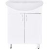 Тумба с раковиной Orange Лайт LA-60TUW+GR 60х40 напольная цвет белый