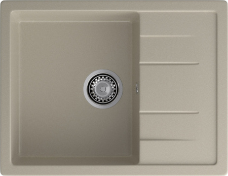 Кухонная мойка Granfest Quadro Q-650L топаз 65х50 цвет серый поверхность матовая