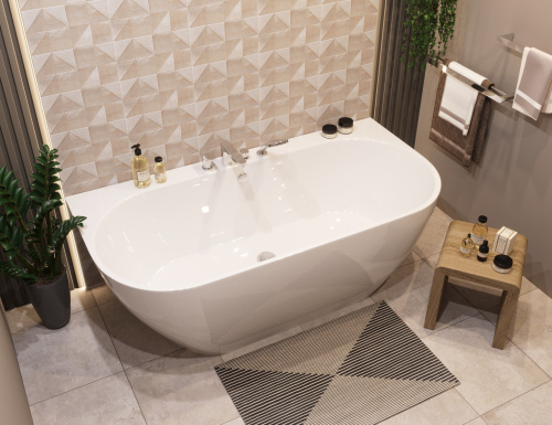 Ванна из литьевго мрамора Эстет Майами ФР-00014539 170х86 отдельностоящая овальная - фото 4