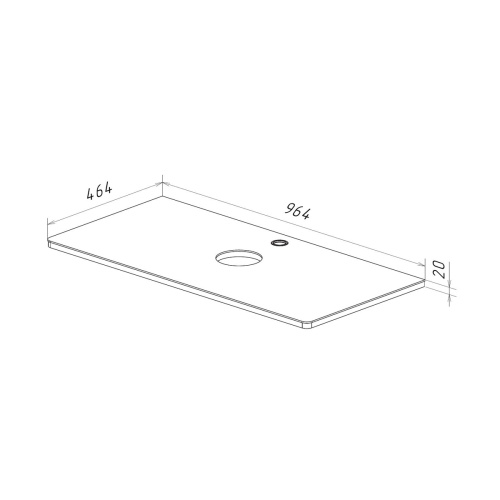 Столешница LeMark Miano LM06M100S 96,4х46,4 - фото 3