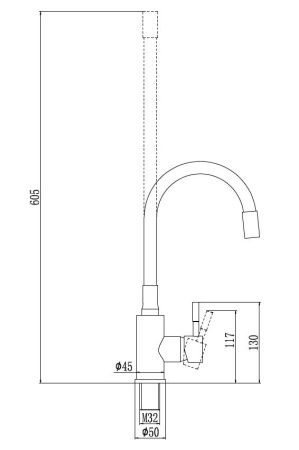 Смеситель для кухни Savol S-SUS6002-02 на мойку сатин