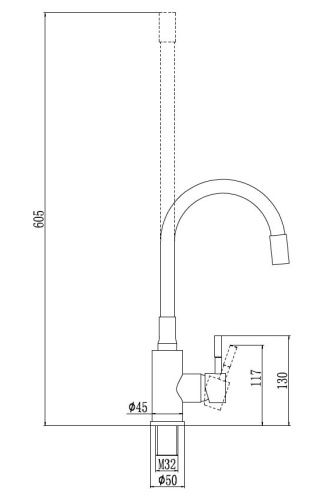 Смеситель для кухни Savol S-SUS6002-04 на мойку сатин - фото 2