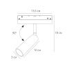 Трековый магнитный светильник Arte Lamp Linea (Линеа) A4680PL-1BK