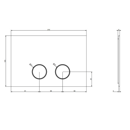 Клавиша смыва пневматическая Gessi Technical Accessories 54617#707 цвет черный матовый
